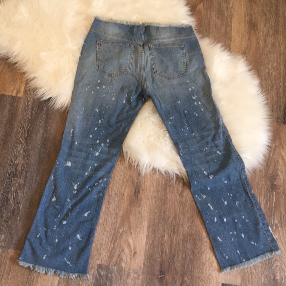 Free People Cropped Paint Splattered Denim - Picture 4 of 6